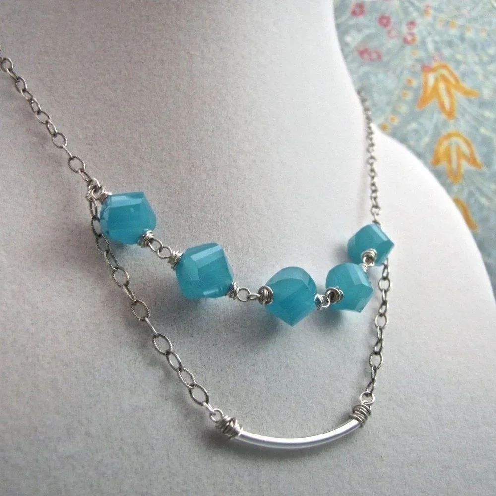 Sterling Silver Double Strand Necklace